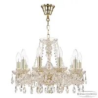 Люстра подвесная 116/10/165 G Bohemia Ivele Crystal без плафона на 10 ламп, основание прозрачное золотое в стиле классический sp Люстра подвесная 116/10/165 G Bohemia Ivele Crystal без плафона на 10 ламп, основание прозрачное золотое в стиле классический sp